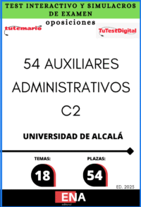 4. TEST. 54 Auxiliar Administrativo Universidad Alcalá INTERACTIVO desde 6,60€