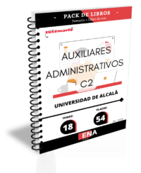 8. TEMARIO y TEST. 54 Auxiliar Administrativo Universidad Alcalá PACK Encuadernado