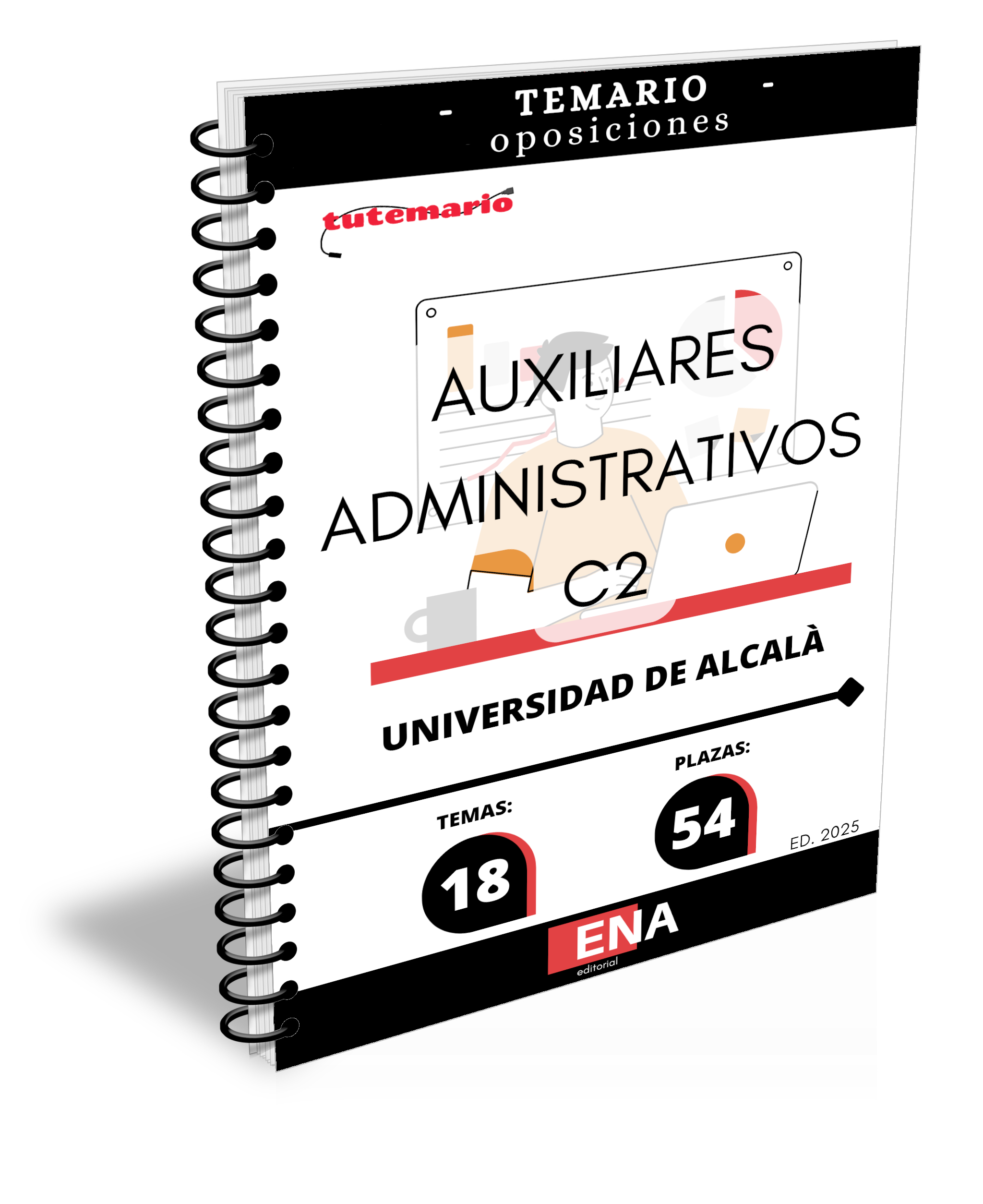 2. TEMARIO 54 Auxiliar Administrativo Universidad Alcalá. Encuadernado
