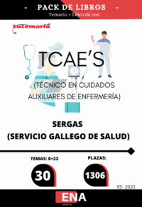 Pack de LIBRO TEMARIO y LIBRO TEST, con preguntas (DE CUATRO OPCIONES DE RESPUESTA), sobre los 30 temas solicitados para el estudio de la fase de oposición de las 1.306 plazas de Técnico/a en cuidados auxiliares de enfermería, convocadas por RESOLUCIÓN de 21 de agosto de 2025, de la Dirección General de Recursos Humanos, por la que se convoca concurso-oposición para el ingreso en diversas categorías de personal sanitario de formación profesional.