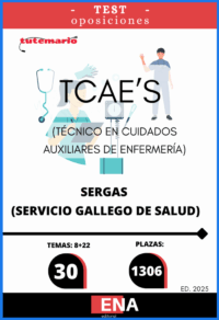 LIBRO TEST, con preguntas (DE CUATRO OPCIONES DE RESPUESTA), sobre los 30 temas solicitados para el estudio de la fase de oposición de las 1.306 plazas de Técnico/a en cuidados auxiliares de enfermería, convocadas por RESOLUCIÓN de 21 de agosto de 2025, de la Dirección General de Recursos Humanos, por la que se convoca concurso-oposición para el ingreso en diversas categorías de personal sanitario de formación profesional.