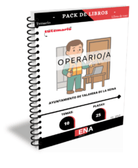 Pack de LIBRO TEMARIO y LIBRO DE TEST, con preguntas (DE CUATRO OPCIONES DE RESPUESTA), sobre 10 temas (2 + 8) solicitados para el estudio de la fase de oposición, de las 25 plazas de Operarios Convocadas por el Ayuntamiento de Talavera de la Reina, publicado el 03/10/2025 en el Boletín Oficial de Toledo, BASES POR LAS QUE SE REGIRÁ EL PROCESO SELECTIVO PARA LA PROVISIÓN, EN RÉGIMEN DE FUNCIONARIO DE CARRERA DEL AYUNTAMIENTO DE TALAVERA DE LA REINA, DE VEINTICINCO PLAZAS DE OPERARIO, VEINTITRÉS POR TURNO LIBRE Y DOS POR TURNO LIBRE DE RESERVA PARA PERSONAS CON DISCAPACIDAD, MEDIANTE OPOSICIÓN, DE LAS OFERTAS DE EMPLEO PÚBLICO DE 2023, 2024 Y 2025.