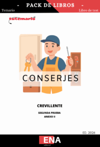 Pack de LIBRO TEMARIO y LIBRO DE TEST, , con preguntas (DE CUATRO OPCIONES DE RESPUESTA), para el estudio y ayuda en la preparación de la segunda prueba del Ayuntamiento de Crevillente.