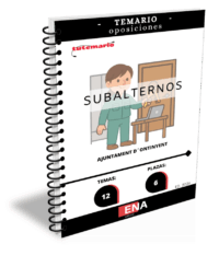 LIBRO TEMARIO , sobre los 12 temas solicitados para el estudio de las oposiciones de 6 plazas de Subalternos convocadas por el Ayuntamiento de Ontinyent, y publicadas en el Boletín Oficial de la Provincia de Valencia el 03-11-25.