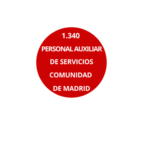 1340 Auxiliares Servicios Comunidad de Madrid.