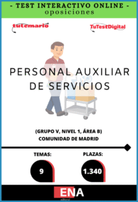 0. TEST INTERACTIVO Oposición 1340 Auxiliares Servicios Comunidad de Madrid. Desde 6,50€ mes