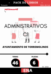 Pack de LIBRO TEMARIO y LIBRO DE TEST, con preguntas (DE CUATRO OPCIONES DE RESPUESTA), sobre los 46 temas solicitados para el estudio de las oposiciones de 6 plazas de ADMINISTRATIVO (C1), de turno de acceso libre, que se aprobaron por Resolución del Concejal Delegado de Personal n.º 8269-2022, de 5 de agosto de 2022, la OEP del año 2022, por Resolución de la Concejala Delegada de Personal número 4310, de fecha 30 de marzo de 2023, se ha aprobado la Oferta de Empleo Público 2023 , posteriormente modificada por Resolución del Concejal Delegado de Personal, n.º 12736, de fecha 10 de noviembre de 2023 y por Decreto n.º 3078-2023 de fecha 6 de marzo de 2024 correspondiente a la OEP 2024. Dichas plazas se incluyen en presupuesto y la plantilla 2025 del Ayuntamiento de Torremolinos.