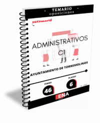 LIBRO TEMARIO, sobre los 46 temas solicitados para el estudio de las oposiciones de 6 plazas de ADMINISTRATIVO (C1), de turno de acceso libre, que se aprobaron por Resolución del Concejal Delegado de Personal n.º 8269-2022, de 5 de agosto de 2022, la OEP del año 2022, por Resolución de la Concejala Delegada de Personal número 4310, de fecha 30 de marzo de 2023, se ha aprobado la Oferta de Empleo Público 2023 , posteriormente modificada por Resolución del Concejal Delegado de Personal, n.º 12736, de fecha 10 de noviembre de 2023 y por Decreto n.º 3078-2023 de fecha 6 de marzo de 2024 correspondiente a la OEP 2024. Dichas plazas se incluyen en presupuesto y la plantilla 2025 del Ayuntamiento de Torremolinos.
