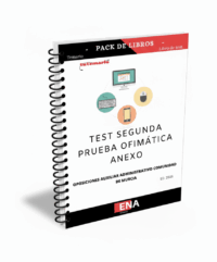 Pack de LIBRO TEMARIO y LIBRO DE TEST, con preguntas (DE CUATRO OPCIONES DE RESPUESTA), sobre los temas solicitados para el estudio de la SEGUNDA fase de oposición, de la convocatoria publicada con Orden de 4 de noviembre de 2025 de la Consejería de Economía, Hacienda, Fondos Europeos y Transformación Digital, por la que se convocan pruebas selectivas de acceso libre para cubrir 58 plazas del Cuerpo de Auxiliares Administrativos de la Administración Pública Regional. (Código DGX00L24-9), PERTENECIENTES A LA PARTE DE OFIMÁTICA.
