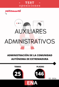 LIBRO DE TEST, con preguntas (DE CUATRO OPCIONES DE RESPUESTA), sobre los 25 temas solicitados para el estudio de la fase de oposición, de las 146 plazas convocadas por ORDEN de 17 de diciembre de 2025 por la que se convocan pruebas selectivas para el acceso a plazas vacantes de personal funcionario del Cuerpo Auxiliar, Especialidad Administración General, de la Administración de la Comunidad Autónoma de Extremadura, así como se procede a su acumulación a las convocadas mediante Orden de 23 de diciembre de 2024.