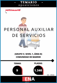 1. TEMARIO Oposición 1340 Auxiliares Servicios Comunidad de Madrid. FORMATO ONLINE