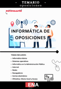 Libro TEMARIO sobre los conocimientos basicos de informática y Misrosoft que se solicitan en la mayoria de oposiciones.