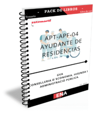 Pack de LIBRO TEMARIO y LIBRO DE TEST, con preguntas (DE CUATRO OPCIONES DE RESPUESTA), sobre los temas solicitados para el Cuerpo de servicios de Apoyo Socio-Sanitario y Educativo de la Administración de la Generalitat, Escala AYUDANTE DE RESIDENCIAS/SERVICIOS APT-APF-04, correspondientes a la oferta de empleo público de 2026 para personal de la Administración de la Generalitat.