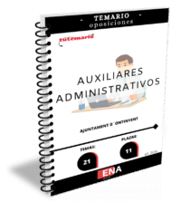 LIBRO TEMARIO, sobre los 21 temas solicitados para el estudio de las oposiciones de 11 plazas de auxiliar administrativo de administración general, para personal funcionario de carreta, convocadas por el Ayuntamiento de Ontinyent, y publicadas en el Boletín Oficial de la Provincia de Valencia el 13-12-25.
