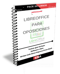 Pack de LIBRO TEMARIO y LIBRO DE TEST, con preguntas (DE CUATRO OPCIONES DE RESPUESTA), sobre los conocimientos basicos de LibreOffice.