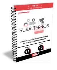 LIBRO DE TEST, con preguntas (DE CUATRO OPCIONES DE RESPUESTA), sobre los 10 temas solicitados para la convocatoria de las pruebas selectivas para el acceso a plazas vacantes de personal funcionario del Cuerpo Subalterno, Especialidad Subalterno, de la Administración de la Comunidad Autónoma de Extremadura, así como se procede a su acumulación a las convocadas mediante Orden de 23 de diciembre de 2024.