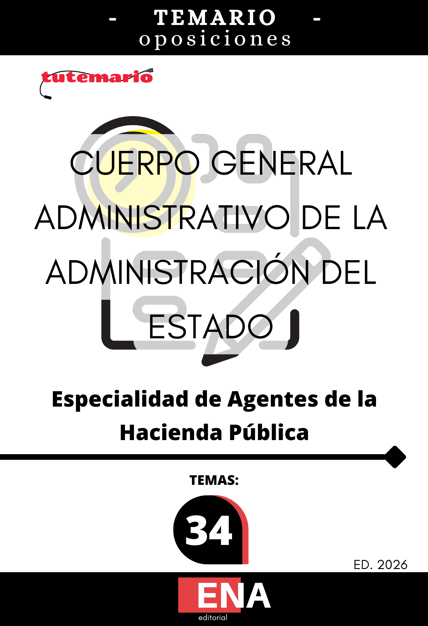 TEMARIO Oposición 1.400 Agentes Hacienda Tributaria. ED 2026