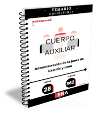 LIBRO TEMARIO, sobre los 28 temas solicitados para el estudio de las oposiciones de 362 plazas del Cuerpo Auxiliar, convocadas por la Administración de Castilla y León, por de 7 de enero de 2026, de la Viceconsejería de Administraciones Públicas y Atención al Ciudadano, por la que se convocan procesos selectivos para el ingreso, por el sistema de acceso libre, en los Cuerpos Administrativo y Auxiliar de la Administración de la Comunidad de Castilla y León.