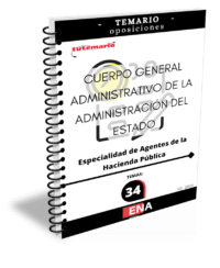 LIBRO TEMARIO, los 34 temas solicitados para la fase de oposición de las 1.400 plazas convocadas por la Administración General del Estado y publicado en el BOE el 22 de diciembre de 2025, por Resolución de 20 de diciembre de 2024, de la Presidencia de la Agencia Estatal de Administración Tributaria, por la que se convocan procesos selectivos para ingreso, por el sistema general de acceso libre y promoción interna, en el Cuerpo General Administrativo de la Administración del Estado, especialidad de Agentes de la Hacienda Pública.