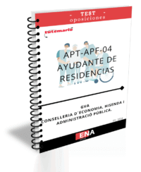 LIBRO DE TEST, con preguntas (DE CUATRO OPCIONES DE RESPUESTA), sobre los temas solicitados para el Cuerpo de servicios de Apoyo Socio-Sanitario y Educativo de la Administración de la Generalitat, Escala AYUDANTE DE RESIDENCIAS/SERVICIOS APT-APF-04, correspondientes a la oferta de empleo público de 2026 para personal de la Administración de la Generalitat.
