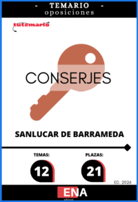 LIBRO TEMARIO. Sobre los 12 temas solicitados para el estudio de la fase de oposición, de las 21 plazas de Conserjes, convocadas por el Ayuntamiento de Sanlúcar de Barrameda, publicado en el Boletín Oficial de Cádiz, el 03/10/2025.