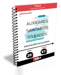 5. TEST Oposición Auxiliar Sanitario Diputación Alicante. Formato ENCUADERNADO