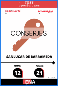 LIBRO DE TEST, con preguntas (DE CUATRO OPCIONES DE RESPUESTA). Sobre los 12 temas solicitados para el estudio de la fase de oposición, de las 21 plazas de Conserjes, convocadas por el Ayuntamiento de Sanlúcar de Barrameda, publicado en el Boletín Oficial de Cádiz, el 03/10/2025.
