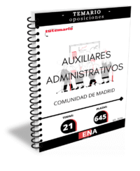 Material de estudio para la Oposición 645 Plazas Auxiliar Administrativo Comunidad Madrid.