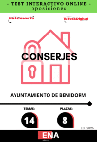 Material de estudio TEMARIOS y TEST para la convocatoria de 8 Conserjes Ayuntamiento de Benidorm.