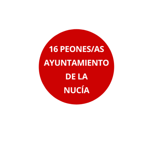 16 plazas peones Ayuntamiento de La Nucía.