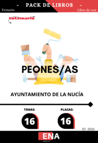 Material de estudio TEMARIOS y TEST para la convocatoria de 16 plazas peones Ayuntamiento de La Nucía.