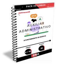 Material de estudio TEMARIOS y TEST para la convocatoria Auxiliar Administrativo Ayuntamiento de Murcia. ED 2026.