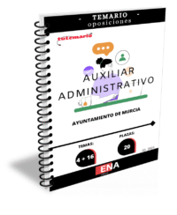 Material de estudio TEMARIOS y TEST para la convocatoria Auxiliar Administrativo Ayuntamiento de Murcia. ED 2026.