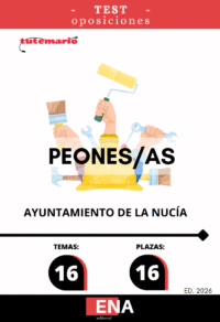 Material de estudio TEMARIOS y TEST para la convocatoria de 16 plazas peones Ayuntamiento de La Nucía.