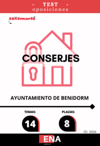 LIBRO DE TEST, con preguntas (DE CUATRO OPCIONES DE RESPUESTA), sobre los 14 temas solicitados para el estudio de la fase de oposición, del primer examen, de las 8 Plazas convocadas por el Ayuntamiento de Benidorm.