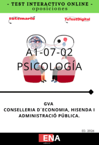 0. TEST INTERACTIVO oposición 28/25 Cuerpo A1-07-02 Escala Psicología GVA INTERACTIVO desde € mes