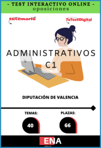 Material de estudio TEMARIOS y TEST para la convocatoria 66 plazas C1 Administrativo Diputación Valencia DIVAL ED. 2026