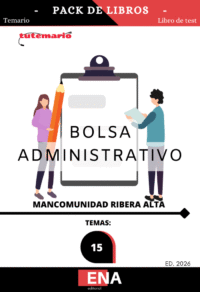 Material de estudio TEMARIOS y TEST para la convocatoria Bolsa C1 Administrativo Mancomunitat Ribera Alta ED. 2026