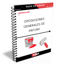 Pack de LIBRO TEMARIO y LIBRO DE TEST, con preguntas (DE CUATRO OPCIONES DE RESPUESTA), sobre los temas, que habitualmente se solicitan en  las oposiciones de cualquier convocatoria para pintor  ya sean oficiales o ayudantes., después de una selección de exámenes de toda España.