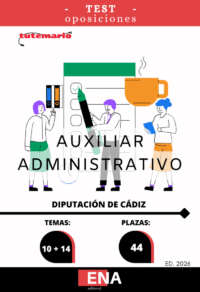 Material de estudio TEMARIOS y TEST para la convocatoria Oposición 55 plazas auxiliar administrativo Ayuntamiento de Córdoba. ED 2026