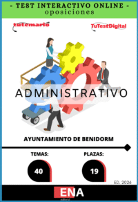 Material de estudio TEMARIOS y TEST para la convocatoria Oposición 19 Administrativos Ayuntamiento de Benidorm ED. 2026