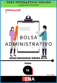 Material de estudio TEMARIOS y TEST para la convocatoria Bolsa C1 Administrativo Mancomunitat Ribera Alta ED. 2026