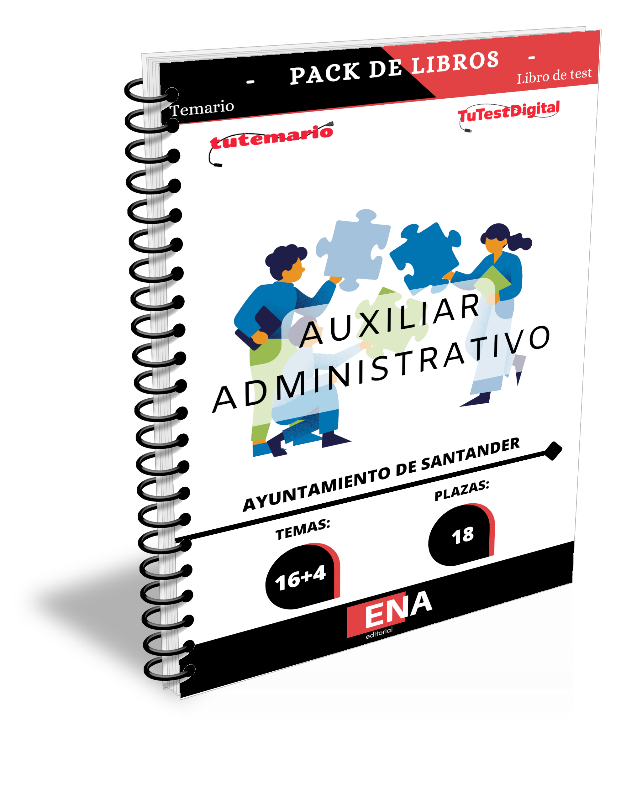 Libros Oposición 18 Auxiliares Administrativos Ayuntamiento de Santander