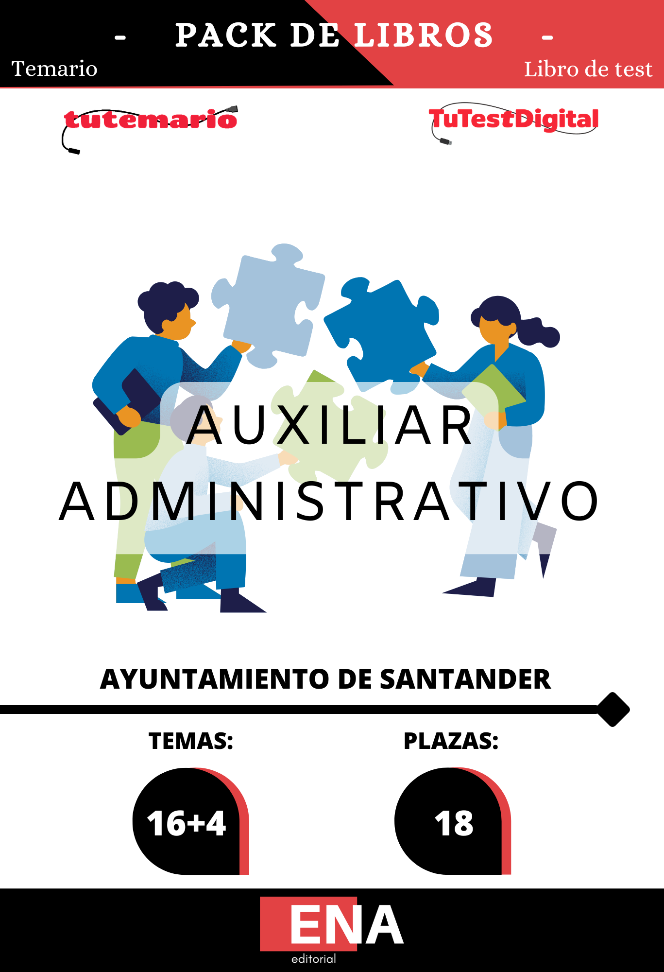 Libros Oposición 18 Auxiliares Administrativos Ayuntamiento de Santander