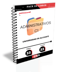 Material de estudio TEMARIOS y TEST para la convocatoria Oposición 33 Administrativos C-1 Universidad de Alicante ED 2026
