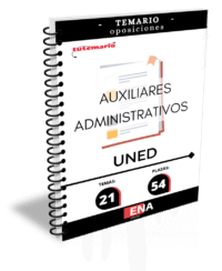 Material de estudio TEMARIOS y TEST para la convocatoria Oposición 54 Auxiliar Administrativos UNED 2026