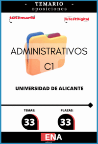Libros Oposición 33 Administrativos C-1 Universidad de Alicante ED 2026