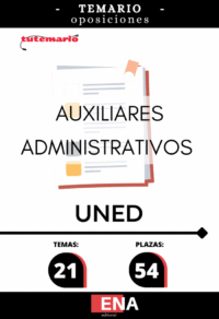 Material de estudio TEMARIOS y TEST para la convocatoria Oposición 54 Auxiliar Administrativos UNED 2026