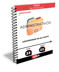 Material de estudio TEMARIOS y TEST para la convocatoria Oposición 33 Administrativos C-1 Universidad de Alicante ED 2026