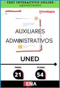2. TEST INTERACTIVO Oposición 54 Auxiliar Administrativos UNED 2026 Desde 11€ mes